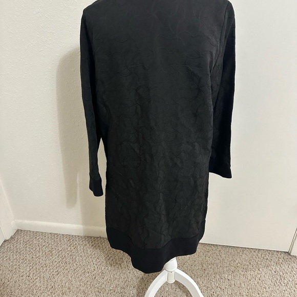 EILEEN FISHER Jacket S Women’s Black Single Button Front Textured Wool Blend - Picture 4 of 12